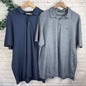Two TRAVIS MATHEW Golf Polo Shirts Size XL
